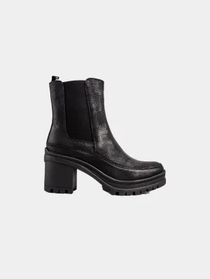 Hibiscus Damen Chelsea-Stiefel aus veganem Leder | Schwarz