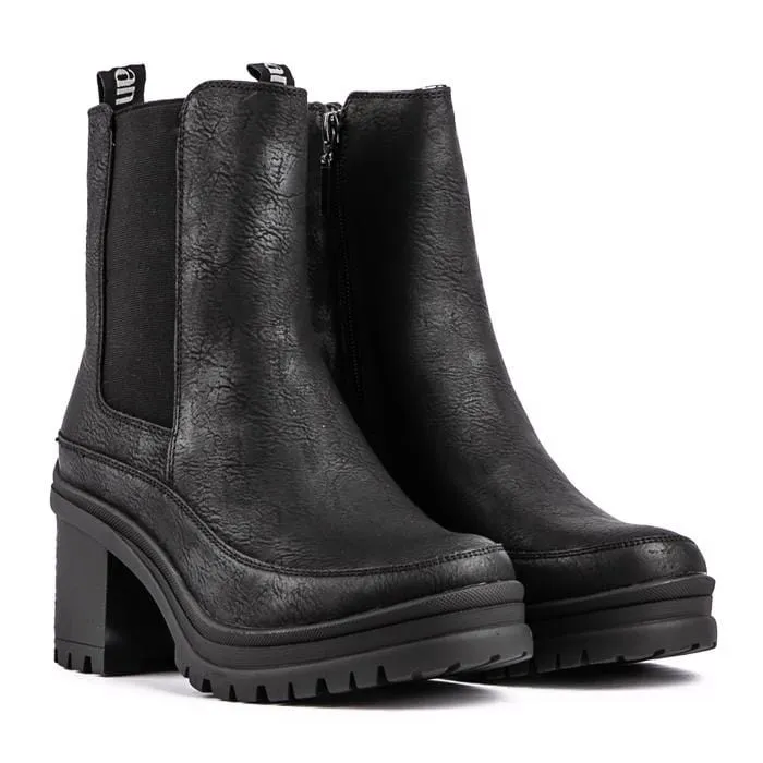 Hibiscus Damen Chelsea-Stiefel aus veganem Leder | Schwarz