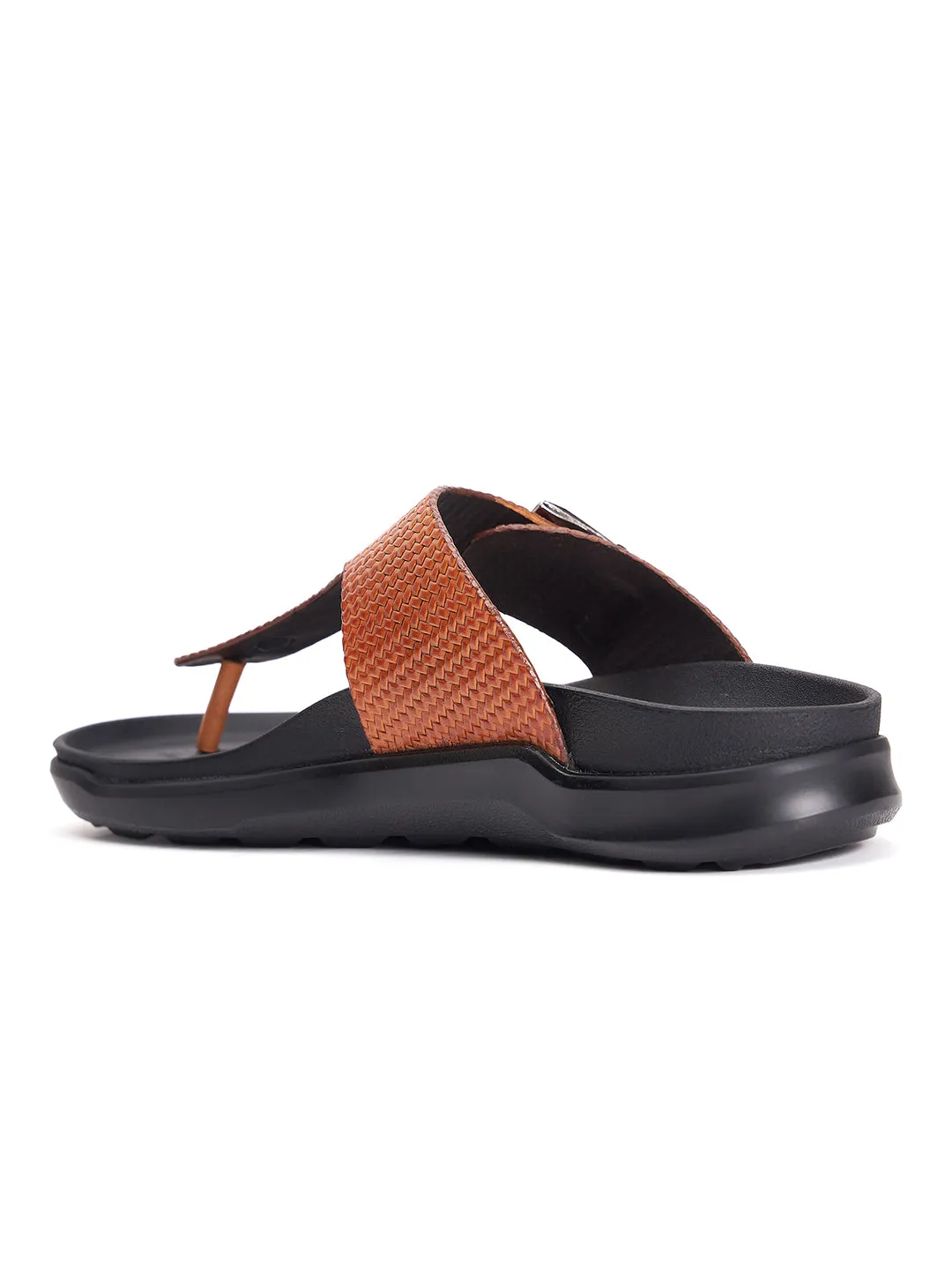 Hitz Herren Sandalen aus Leder in Natur mit offener Spitze