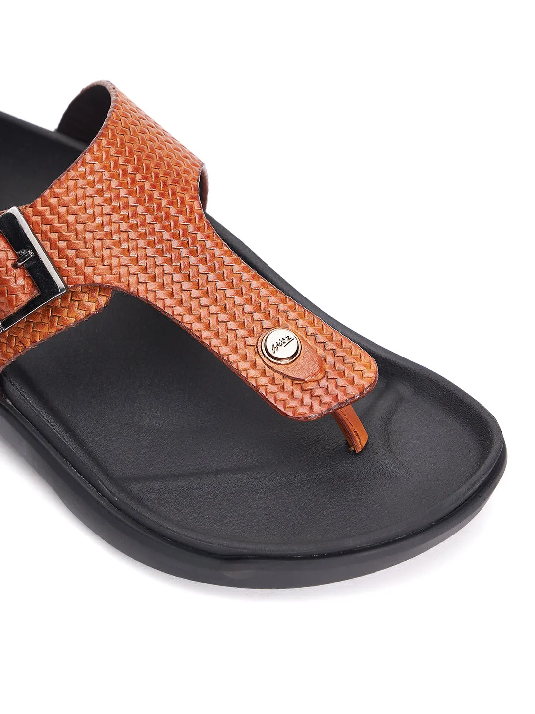 Hitz Herren Sandalen aus Leder in Natur mit offener Spitze