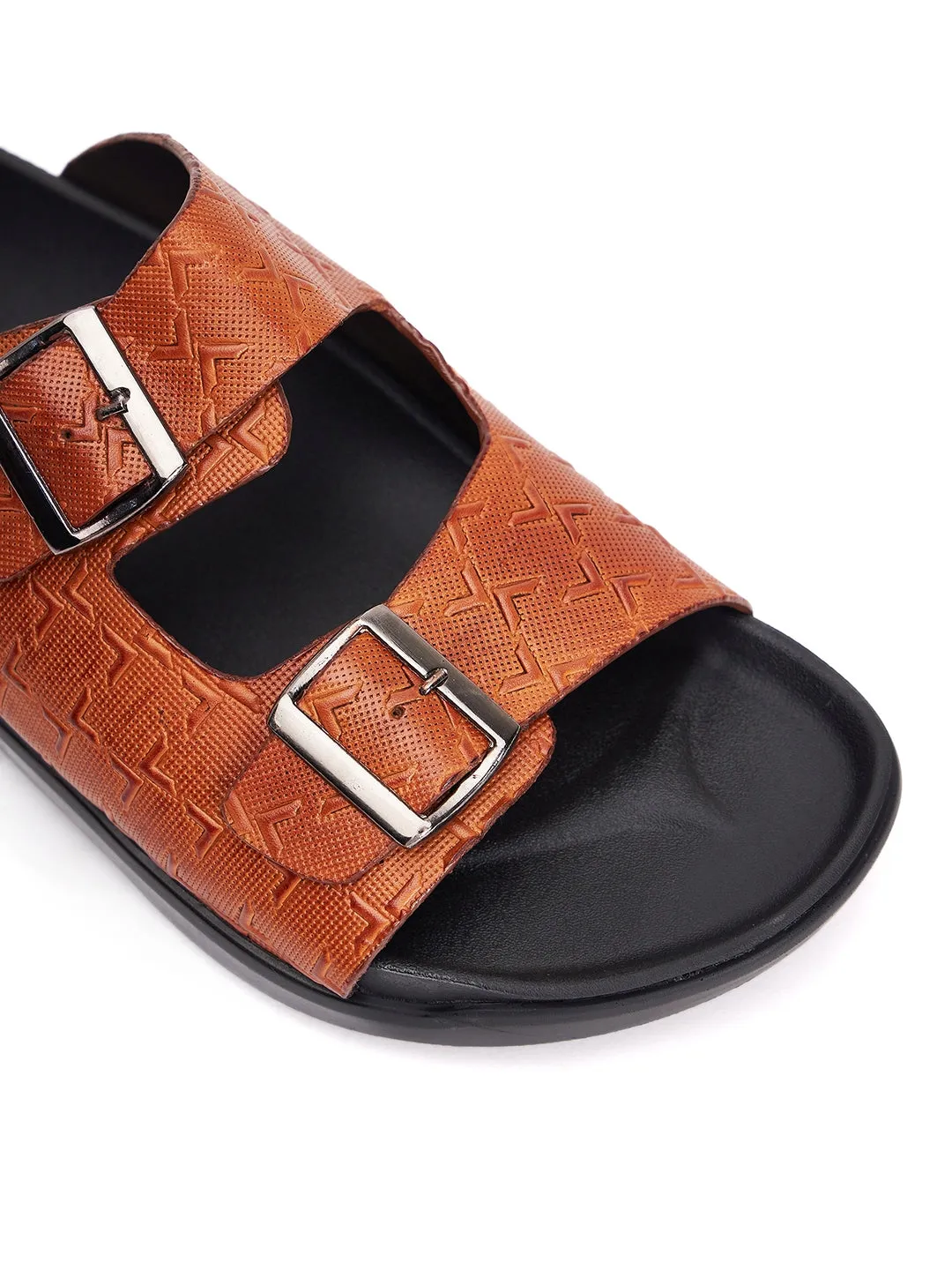 Hitz Herren Sandalen aus Leder in Braun mit offener Spitze