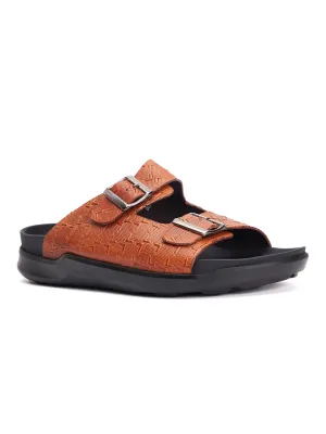 Hitz Herren Sandalen aus Leder in Braun mit offener Spitze