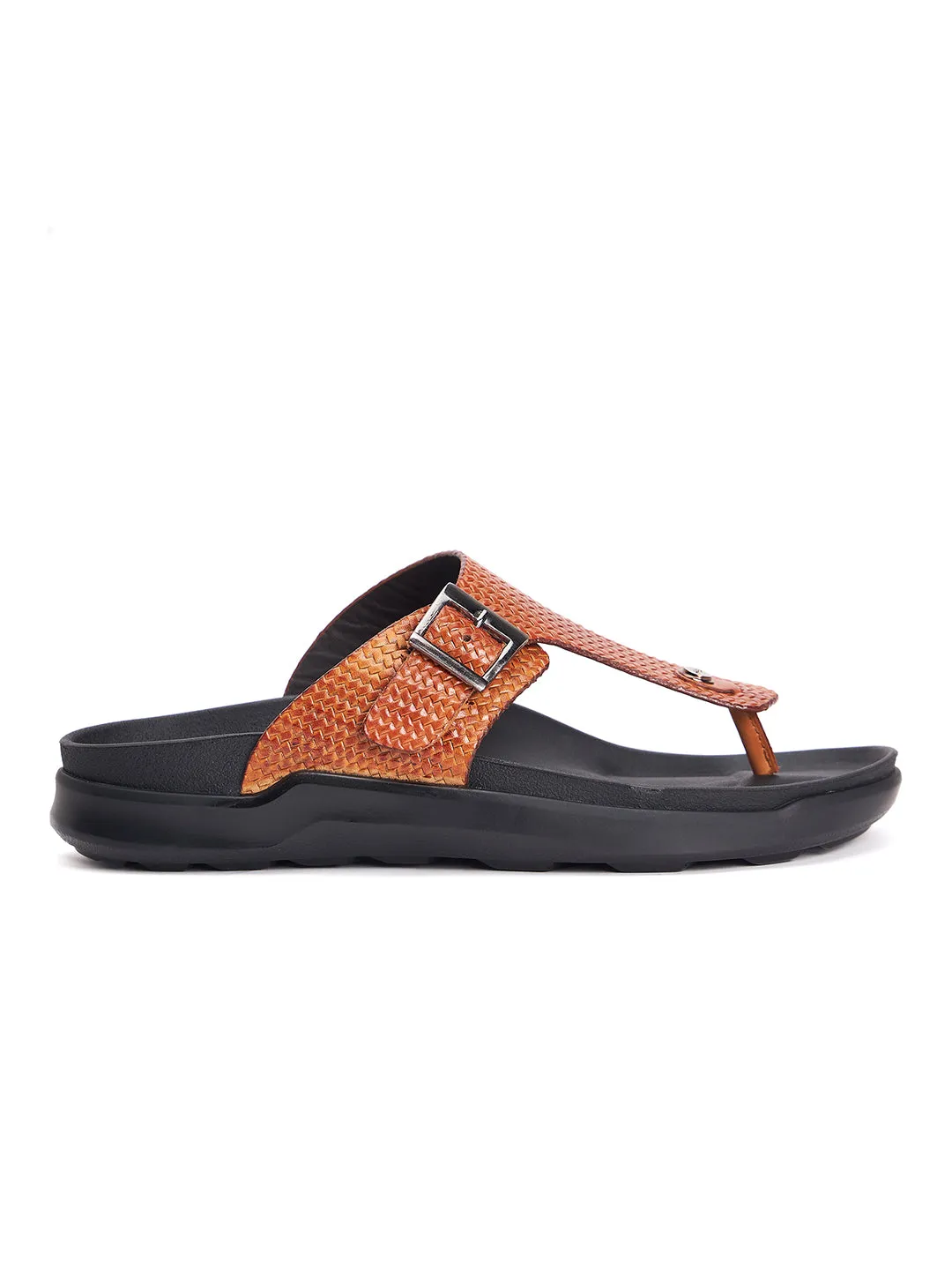 Hitz Herren Sandalen aus Leder in Natur mit offener Spitze