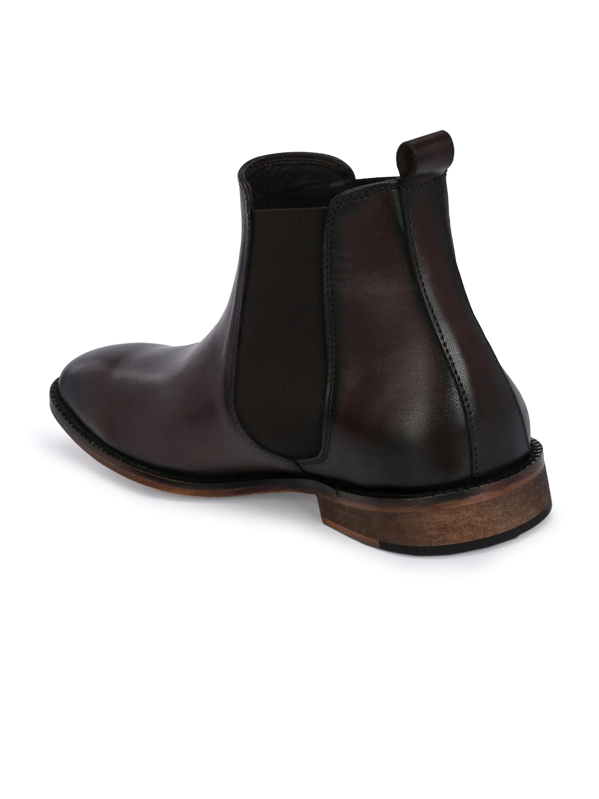 HITZ7121 Herren Chelsea Boots aus braunem Leder für lässige Anlässe