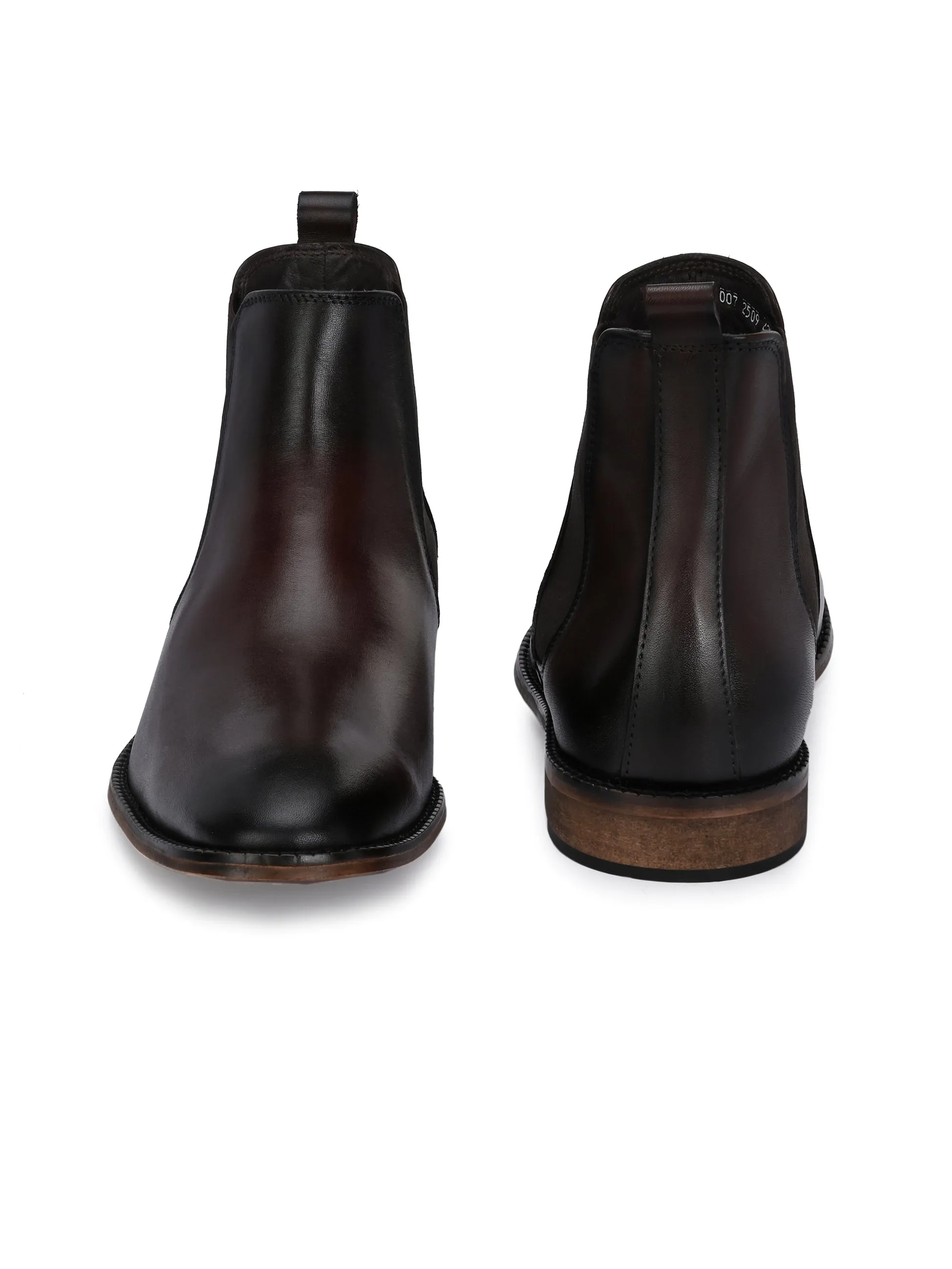 HITZ7121 Herren Chelsea Boots aus braunem Leder für lässige Anlässe