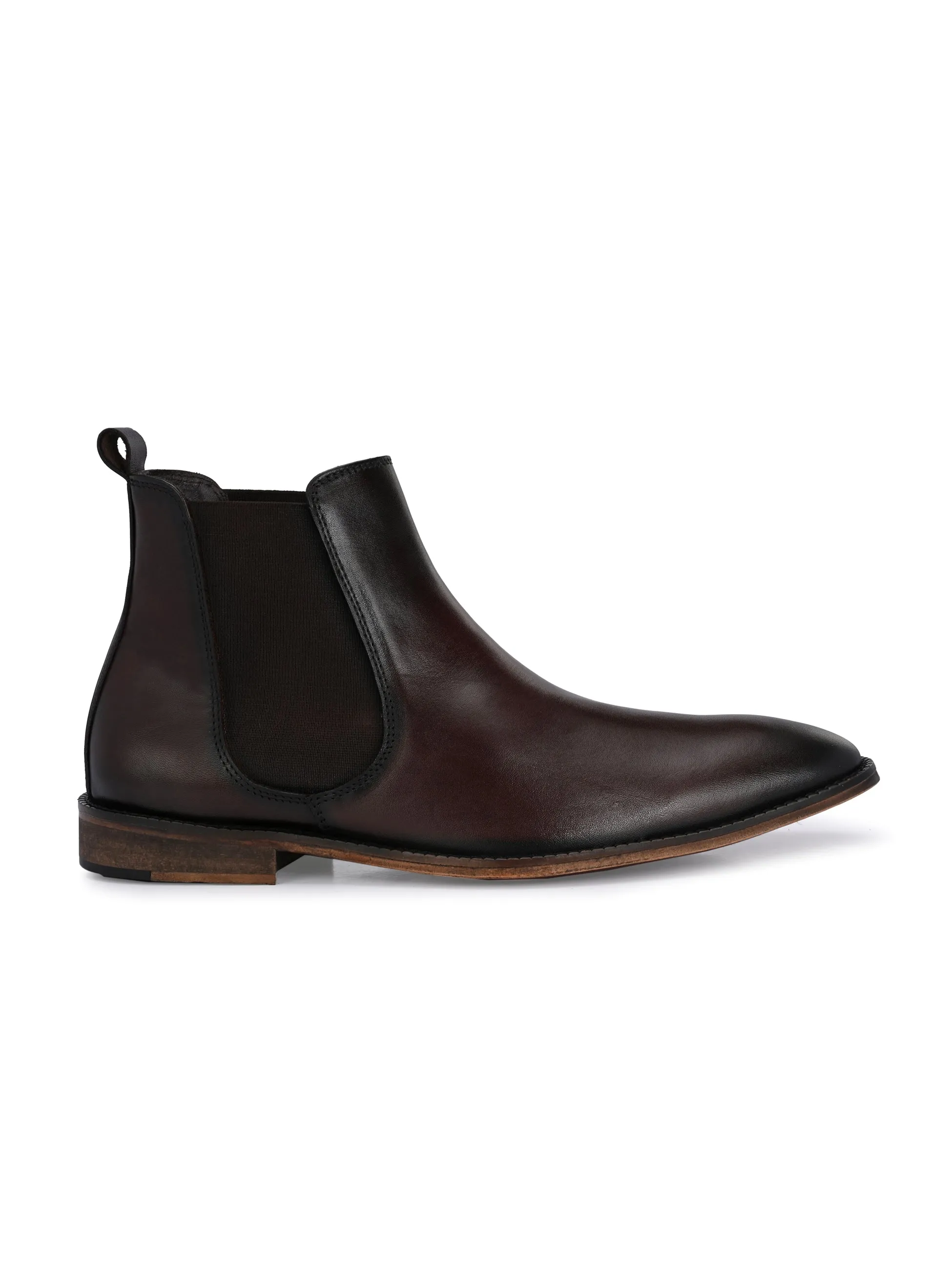 HITZ7121 Herren Chelsea Boots aus braunem Leder für lässige Anlässe