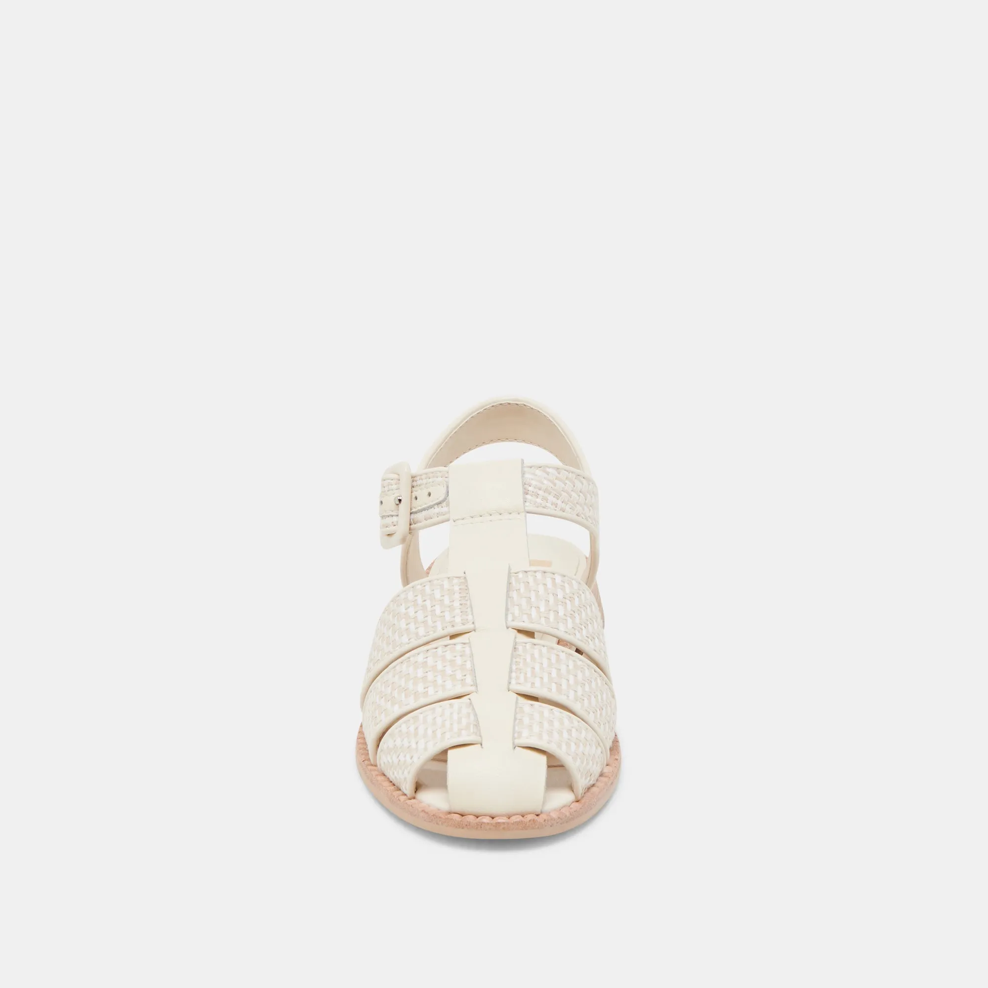 HOLIS SANDALEN WEIß MULTI RAFFIA