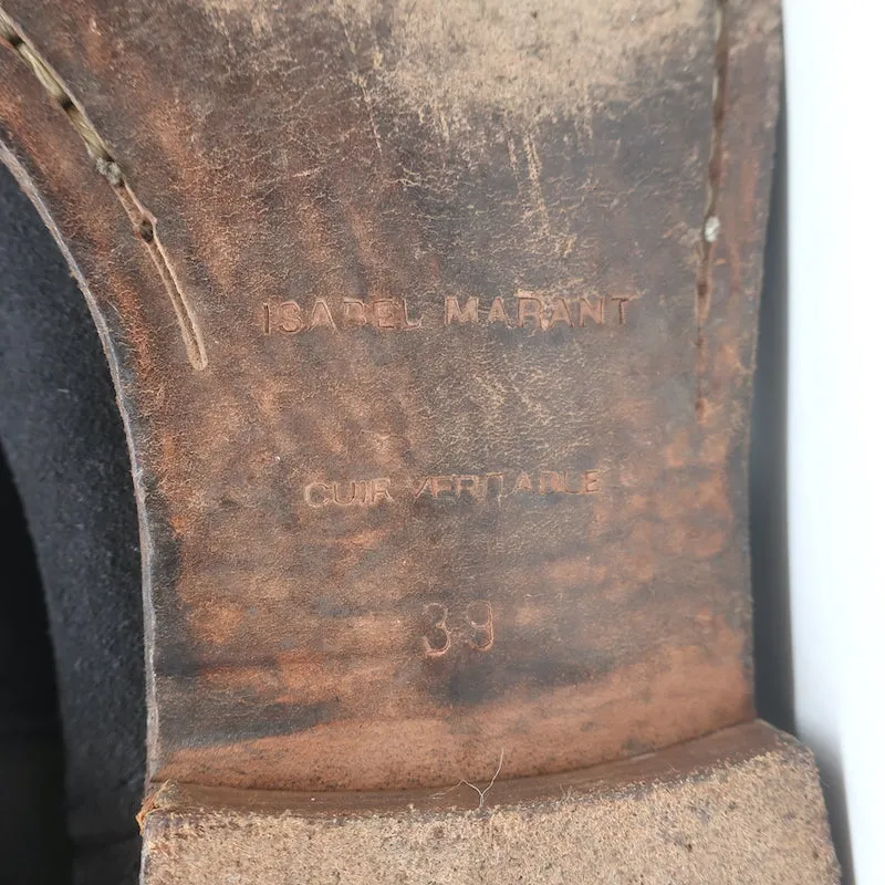 Isabel Marant Jenny Stiefeletten Dunkelgrau Wildleder Größe 39