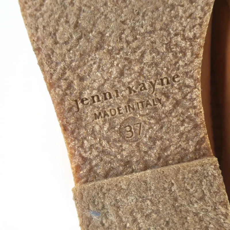 Jenni Kayne Shearling Mokassin Stiefel Braun Wildleder Größe 37 Flache Knöchelstiefel