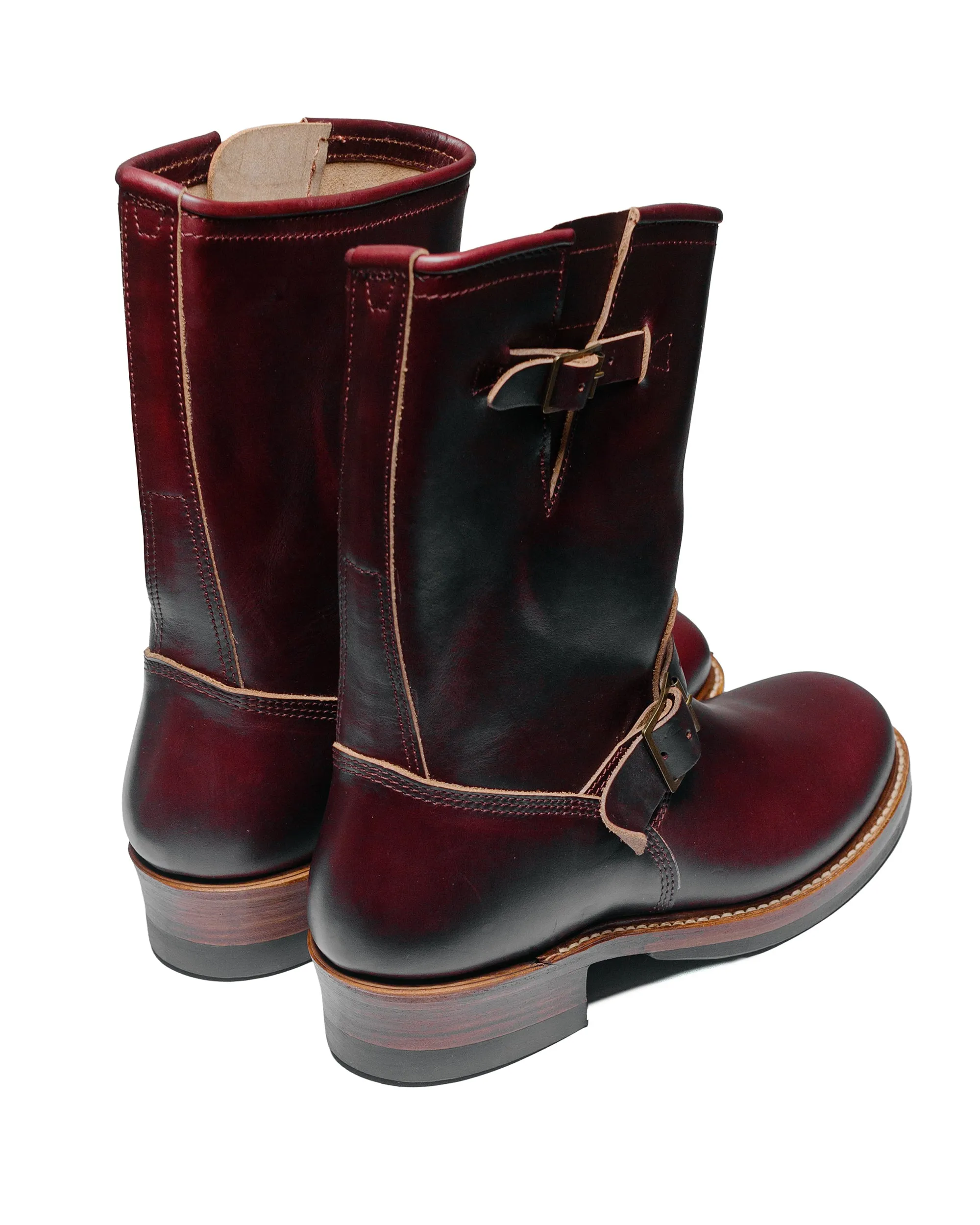 John Lofgren Bootmaker Wabash Ingenieurstiefel Horween CXL Burgunder