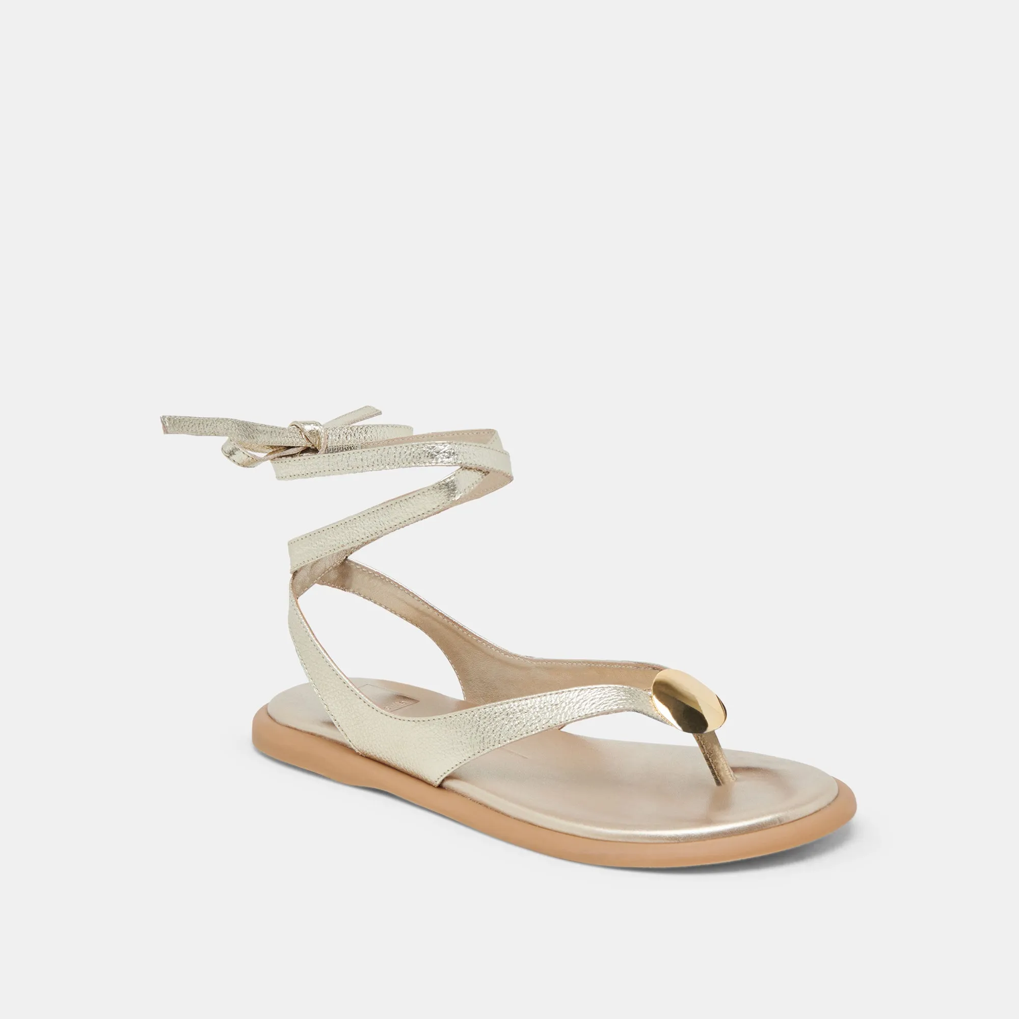 JUDY SANDALETTEN HELLGOLD LEDER