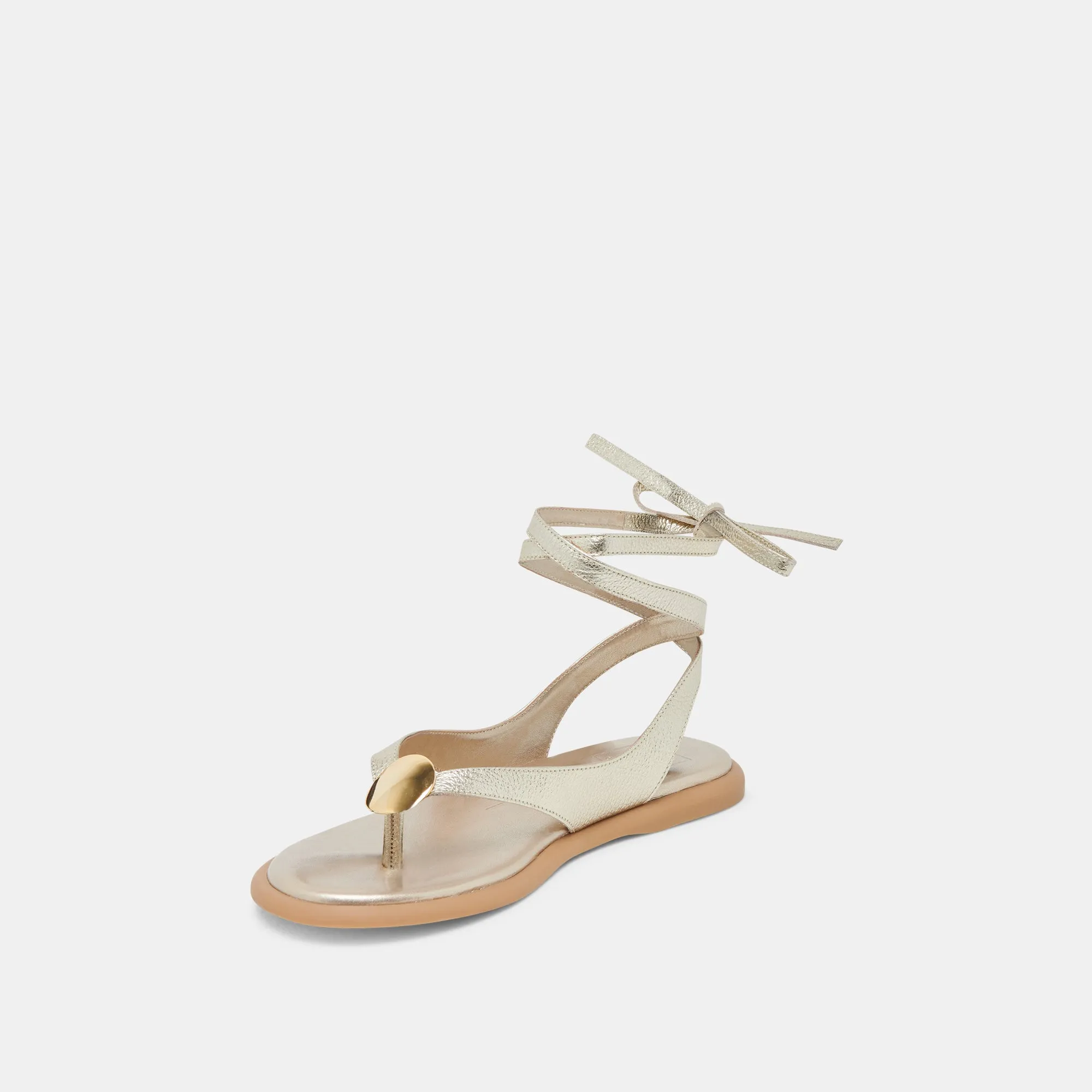 JUDY SANDALETTEN HELLGOLD LEDER