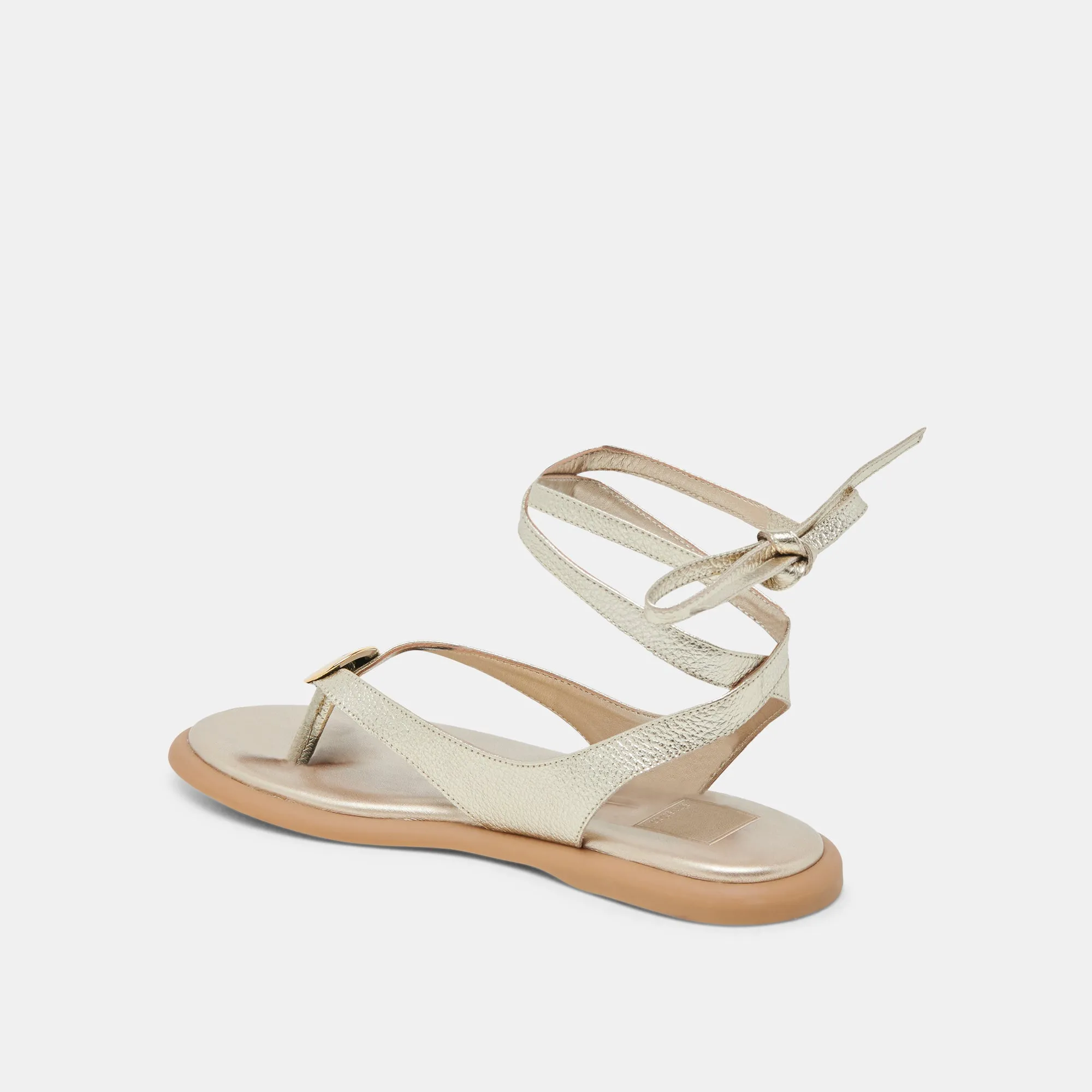JUDY SANDALETTEN HELLGOLD LEDER