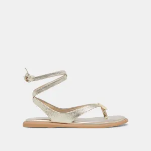 JUDY SANDALETTEN HELLGOLD LEDER
