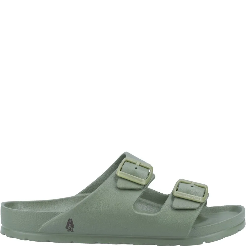 Khaki Lenny Mules Sandalen