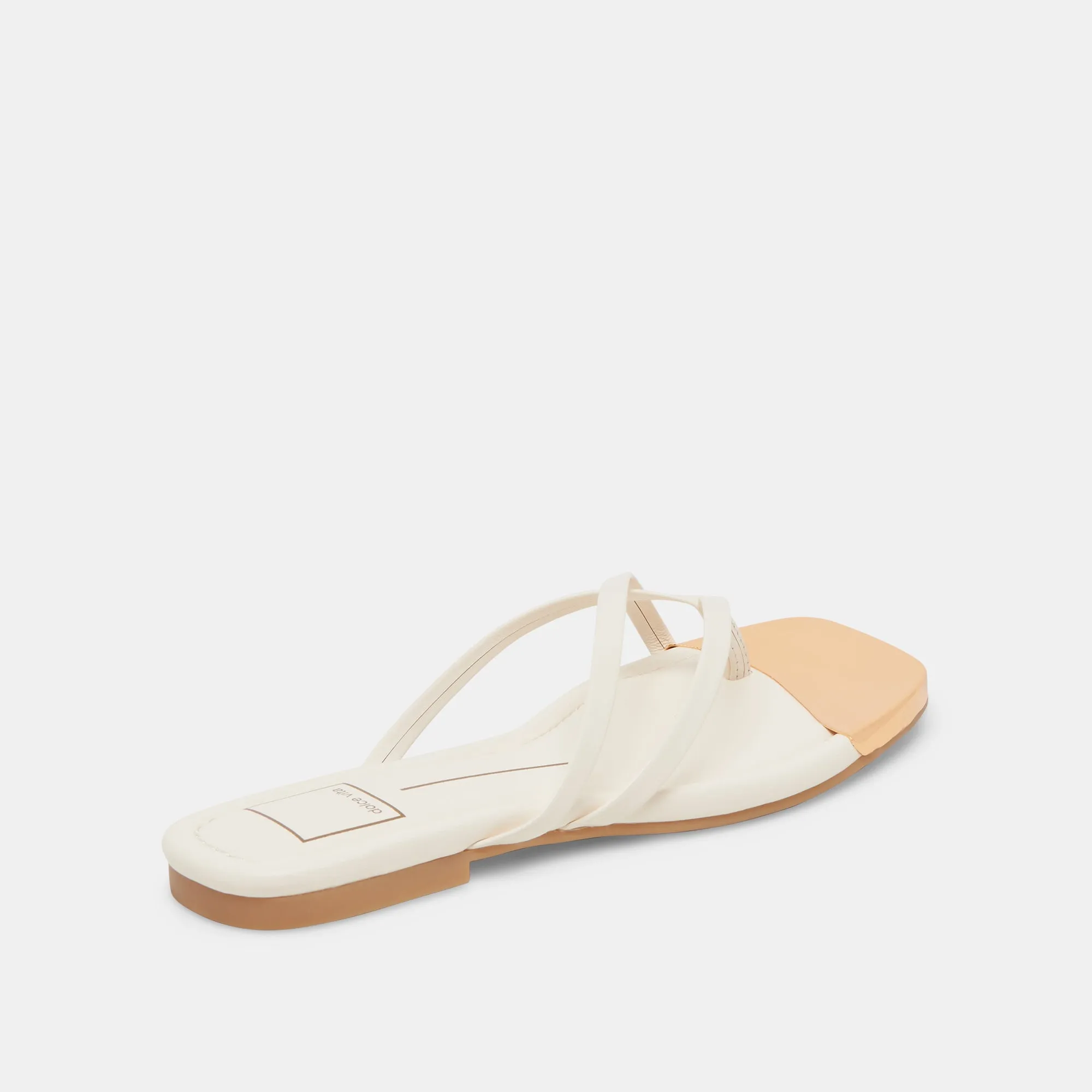 LAGUNA SANDALEN IN OFF-WHITE LEDER