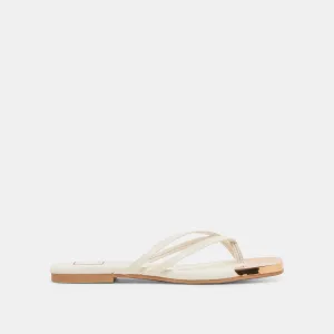 LAGUNA SANDALEN IN OFF-WHITE LEDER