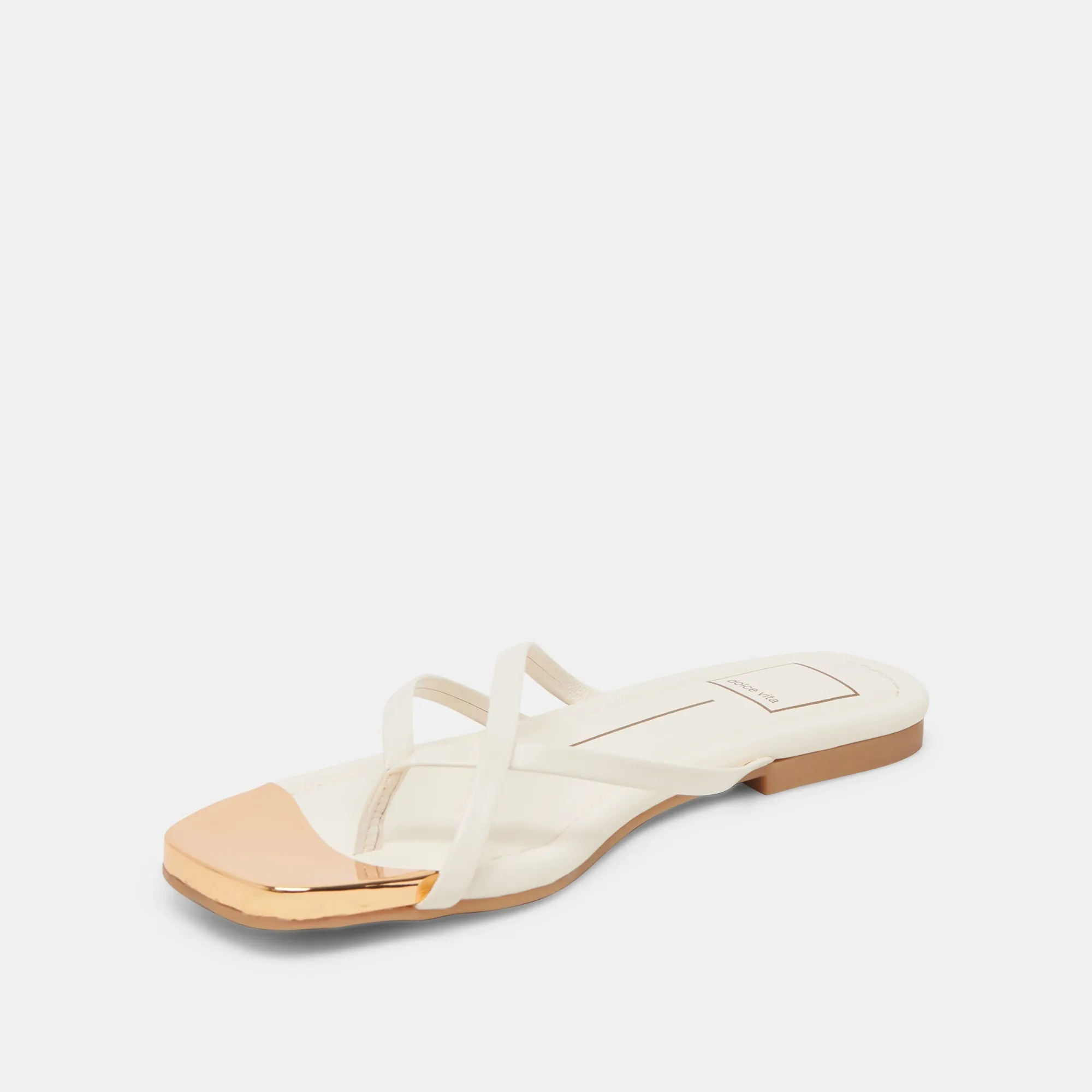 LAGUNA SANDALEN IN OFF-WHITE LEDER