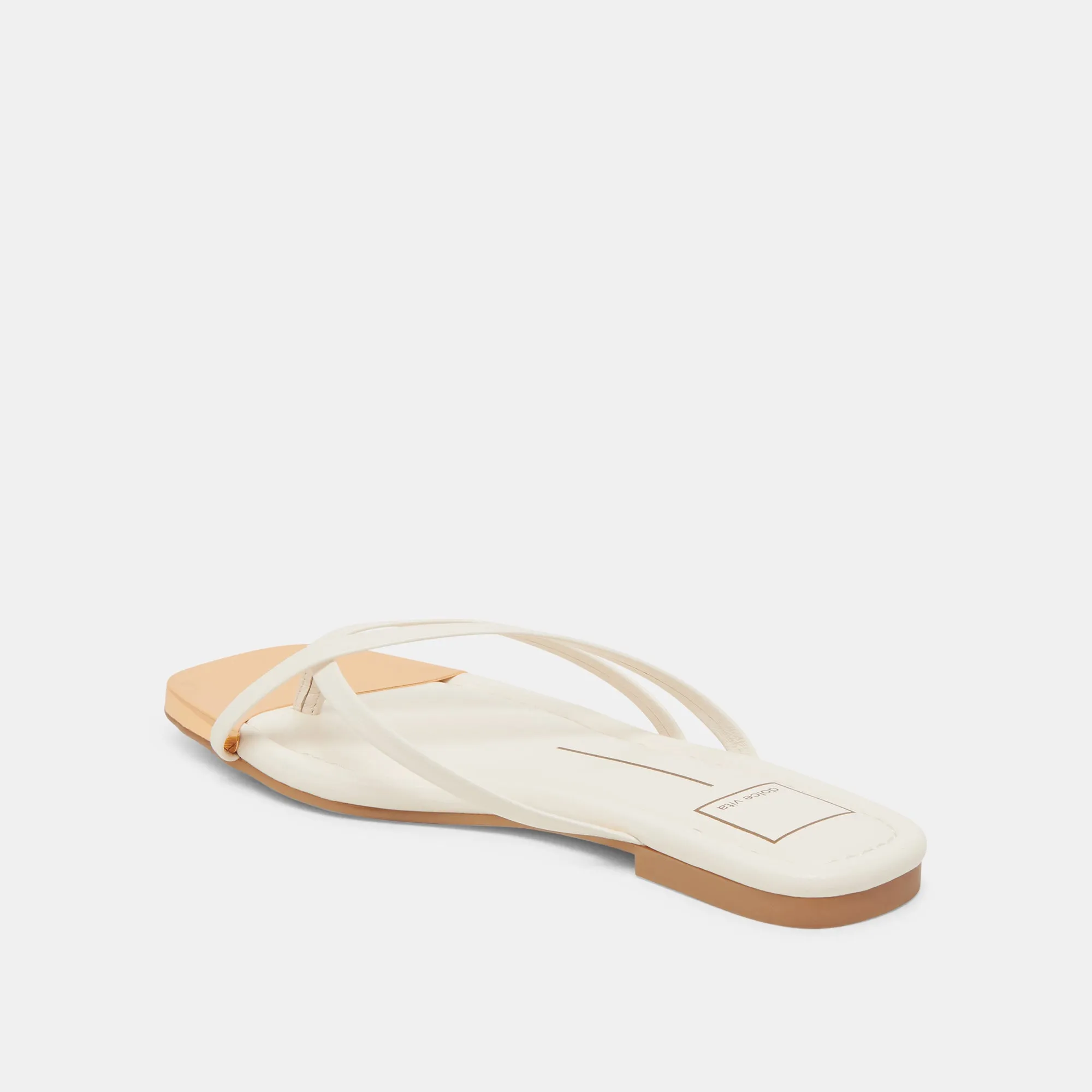 LAGUNA SANDALEN IN OFF-WHITE LEDER