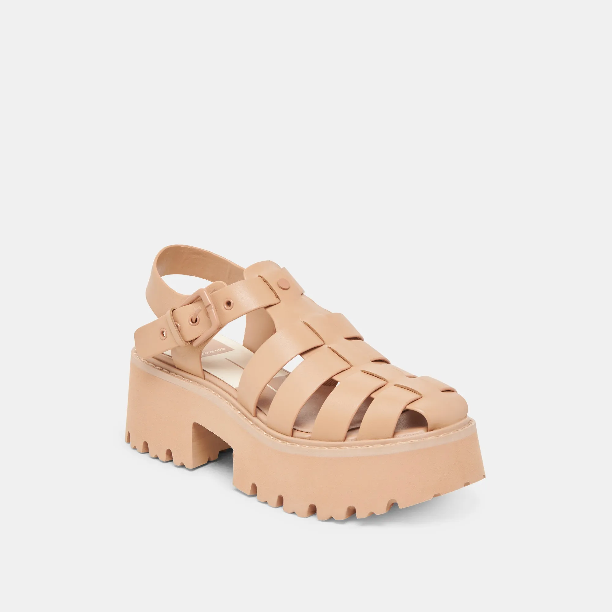 LASLY TONALE SANDALEN CAFE LEDER