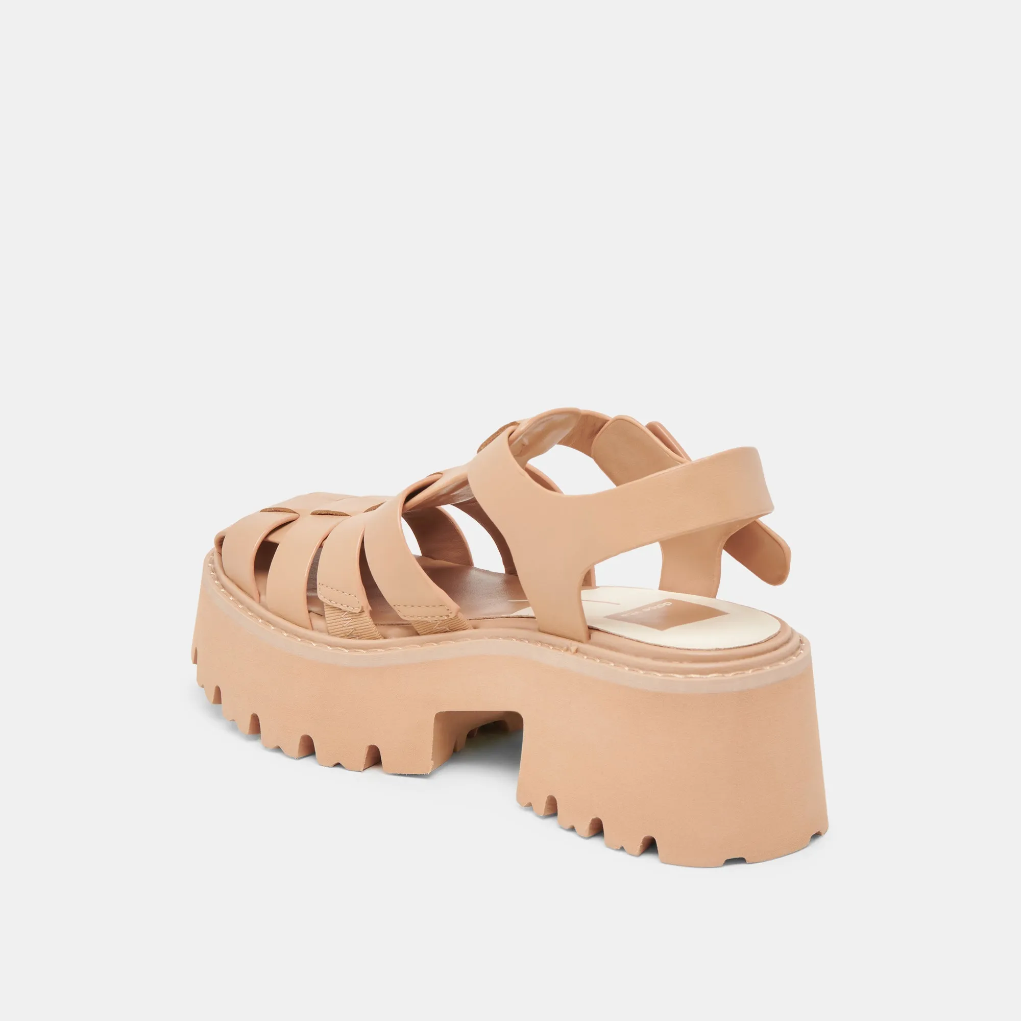 LASLY TONALE SANDALEN CAFE LEDER