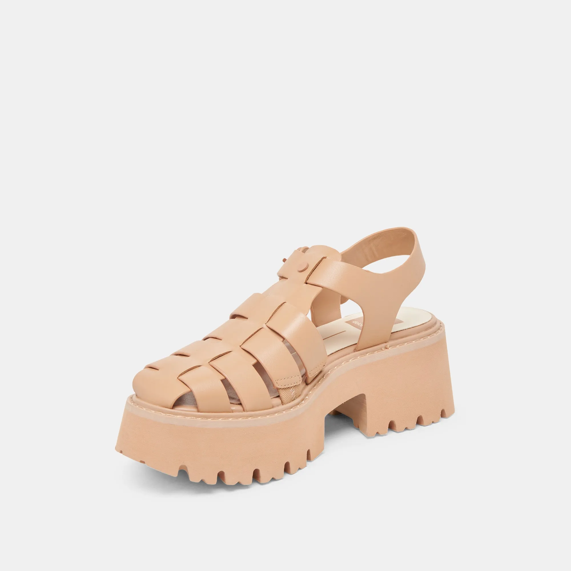 LASLY TONALE SANDALEN CAFE LEDER
