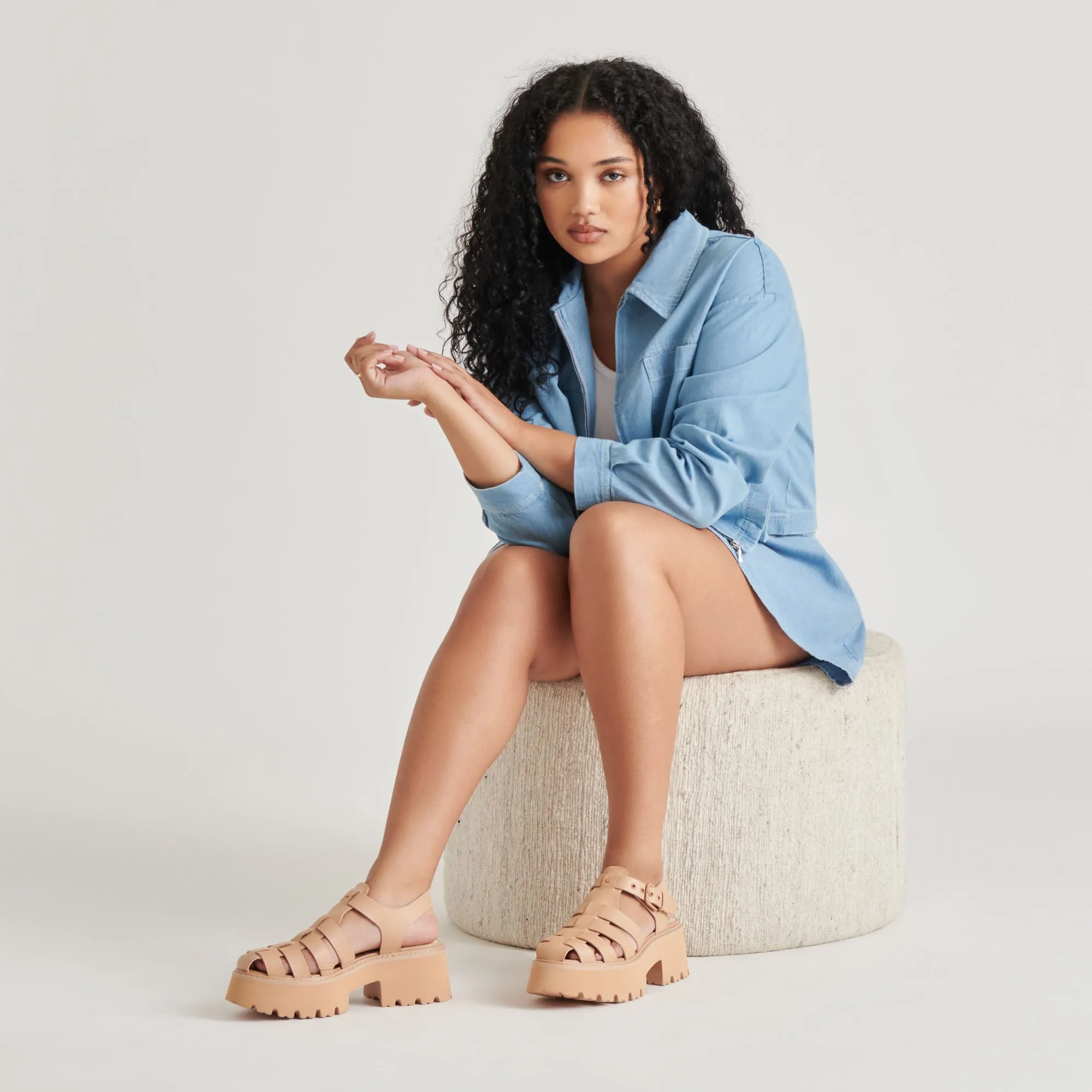 LASLY TONALE SANDALEN CAFE LEDER