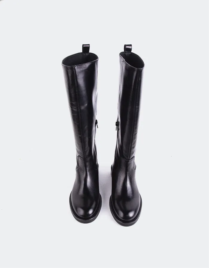 Lherma Schwarz Leder