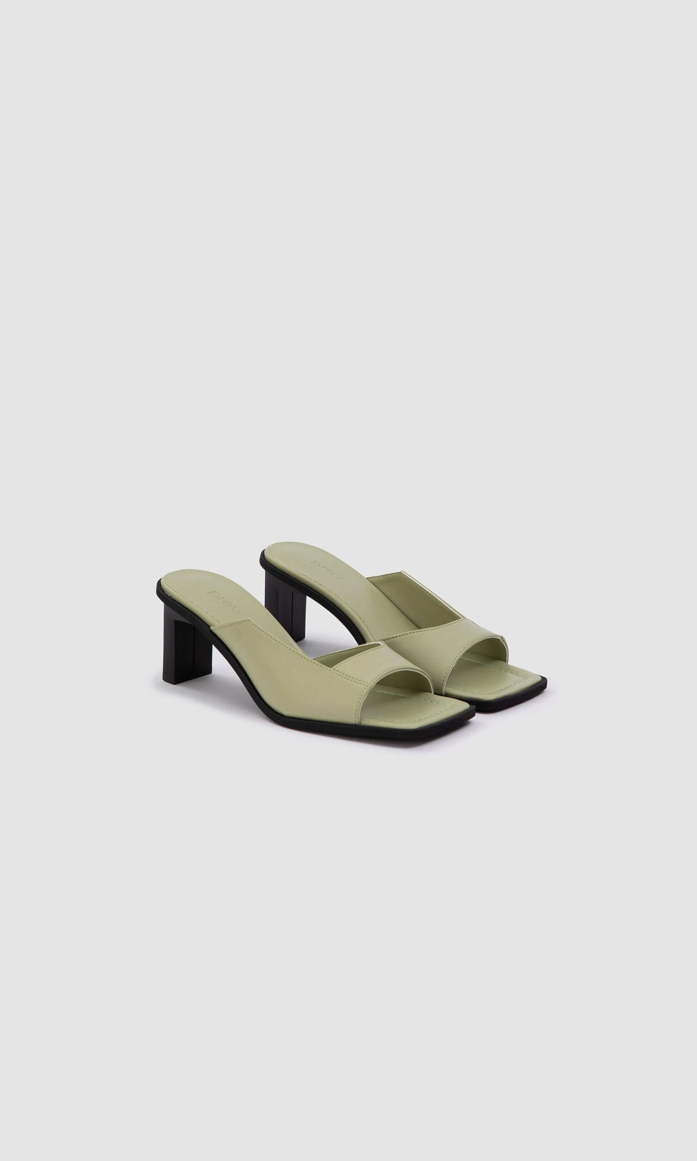 Lyn Vegan Apfel-Leder Mules | Salbeigrün