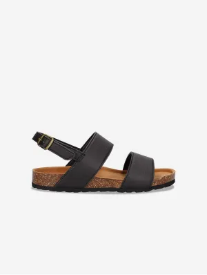 Mak Unisex Vegane Apfel-Leder Sandalen | Schwarz