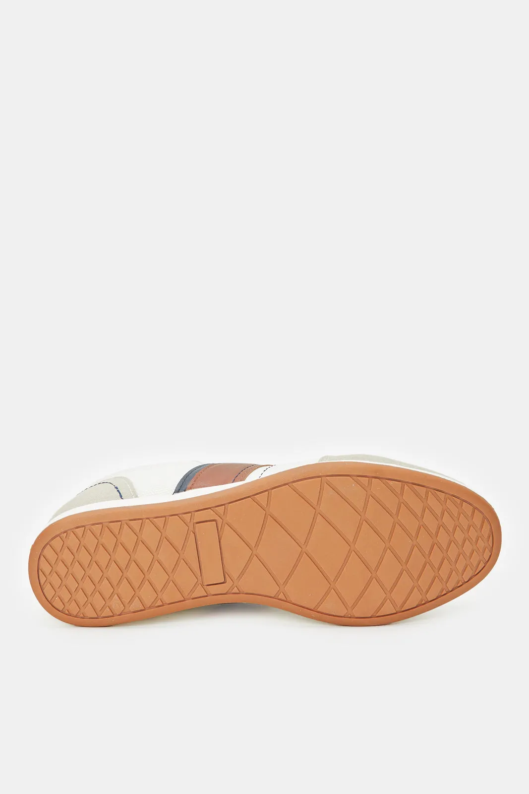 Herren Sneakers aus weißem Materialblock