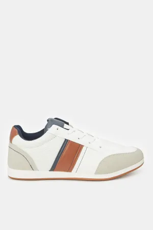 Herren Sneakers aus weißem Materialblock