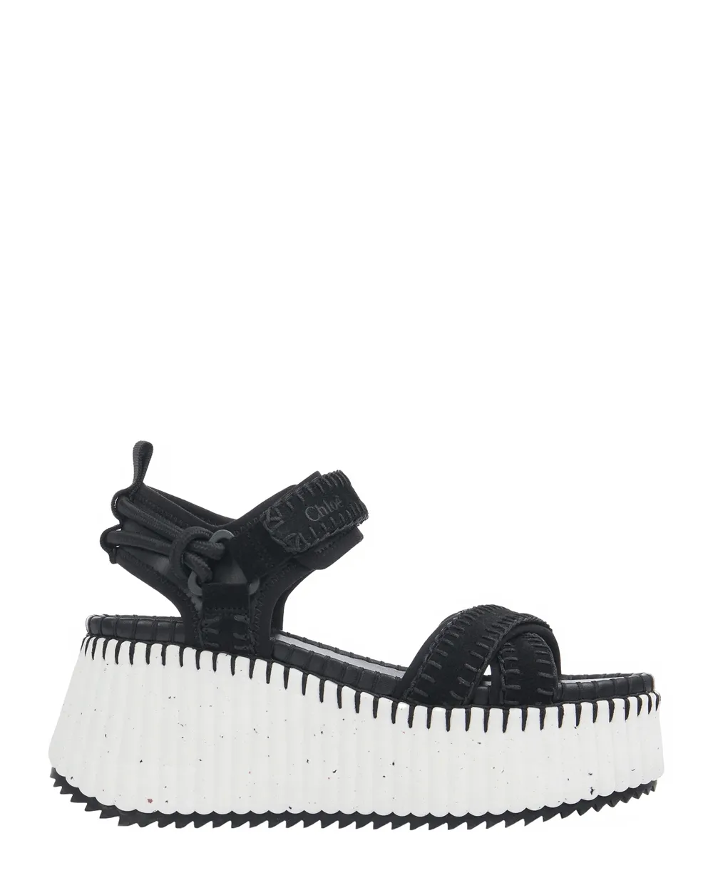 Nama Platform Sandal in Schwarz