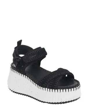 Nama Platform Sandal in Schwarz