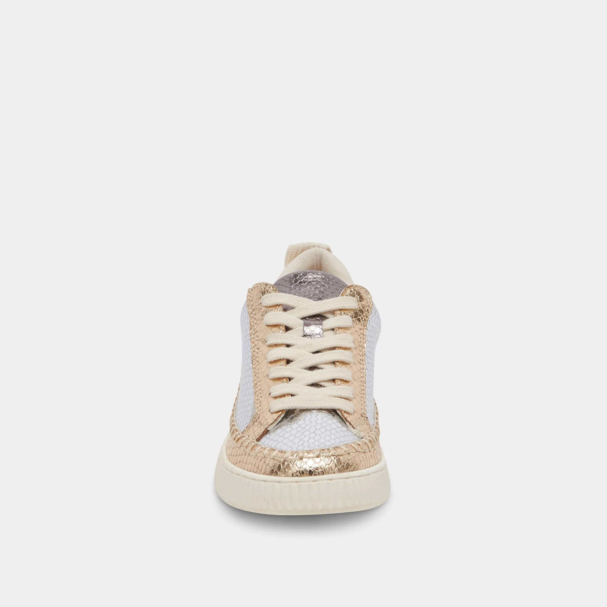 NICONA SNEAKER SILBER GOLD GEPRÄGTES LEDER