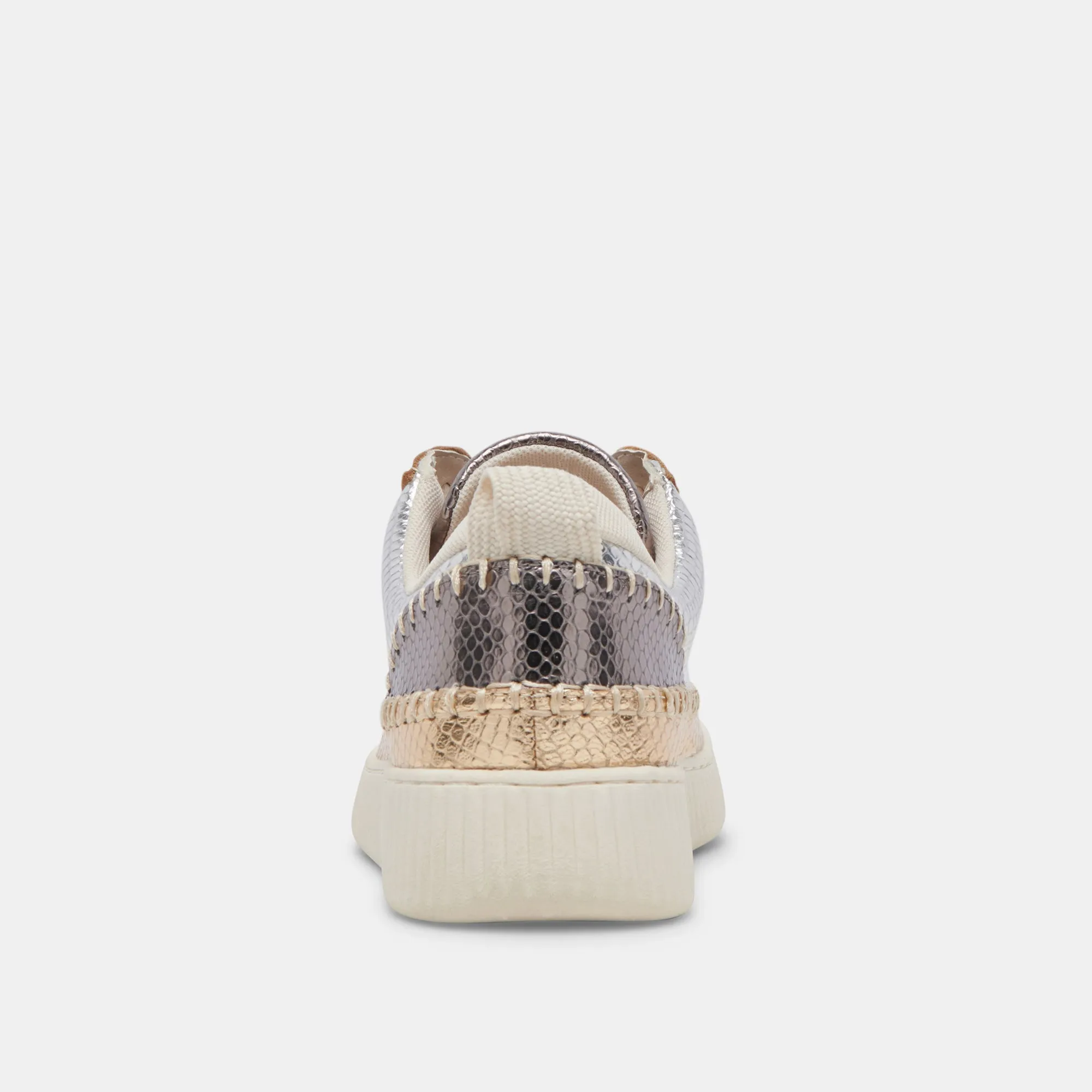 NICONA SNEAKER SILBER GOLD GEPRÄGTES LEDER