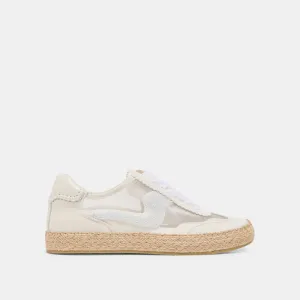 HINWEIS ESPADRILLE PERLEN SNEAKER WEIßES MESH