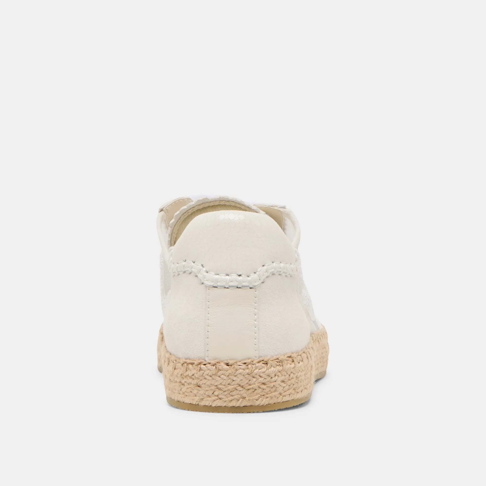 HINWEIS ESPADRILLE PERLEN SNEAKER WEIßES MESH