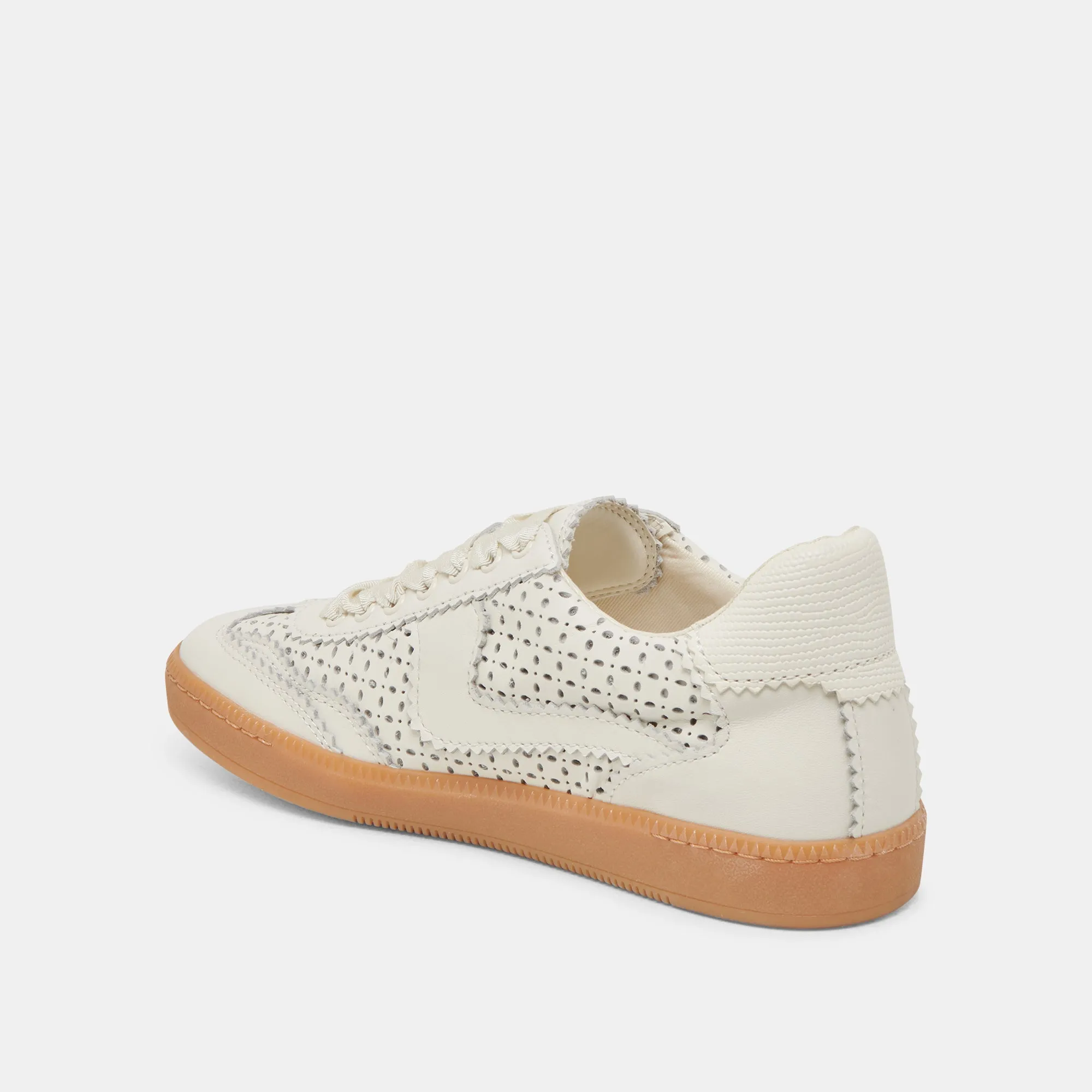 HINWEIS EYELET PERF SNEAKERS WEISSES LEDER