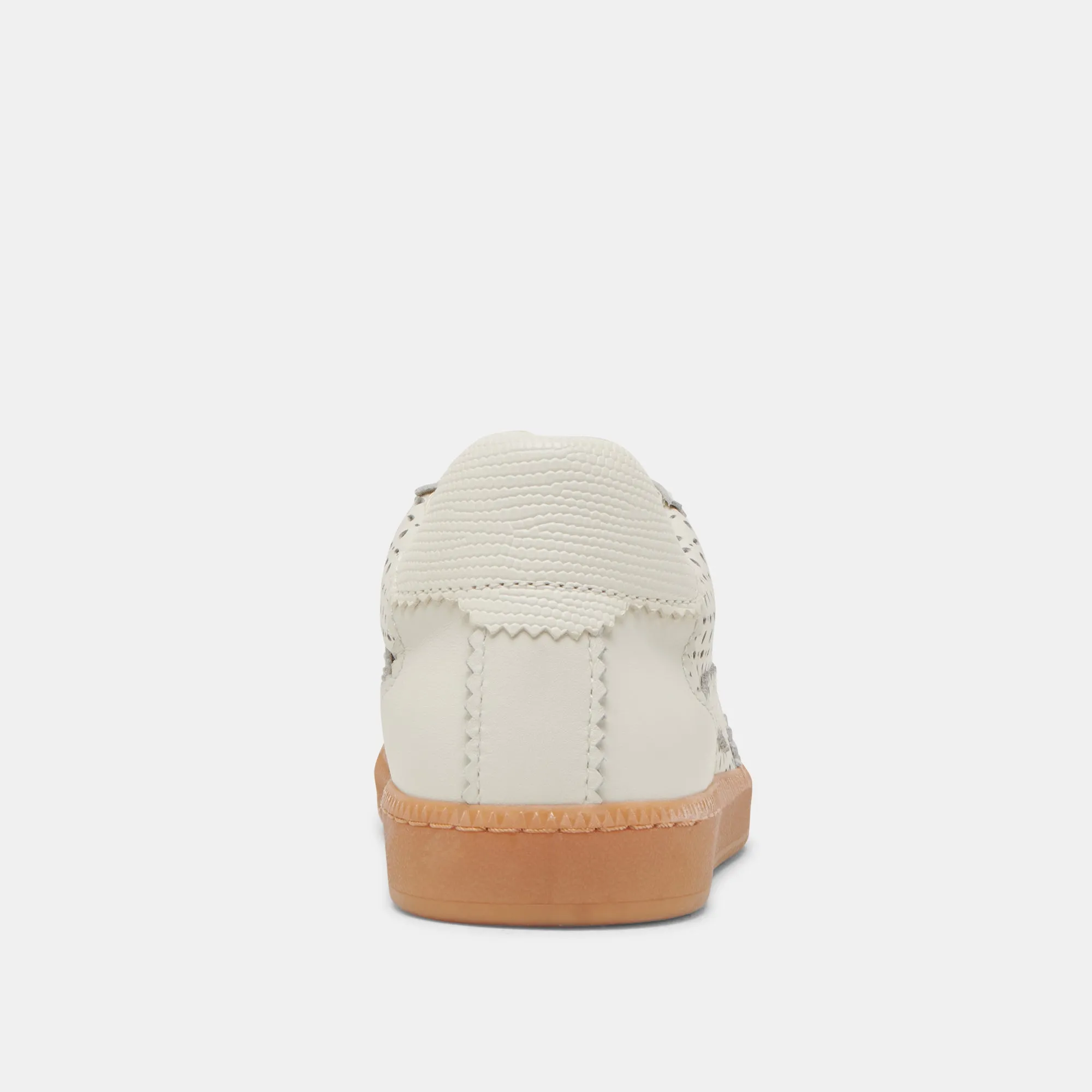 HINWEIS EYELET PERF SNEAKERS WEISSES LEDER