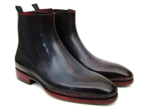 Paul Parkman Schuhe Paul Parkman Herren-Lederchelsea-Stiefel in Marine & Bordeaux