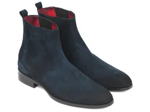 Paul Parkman Schuhe Paul Parkman Herren Chelsea Boots aus Wildleder in Marineblau