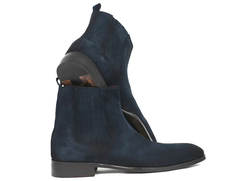 Paul Parkman Schuhe Paul Parkman Herren Chelsea Boots aus Wildleder in Marineblau