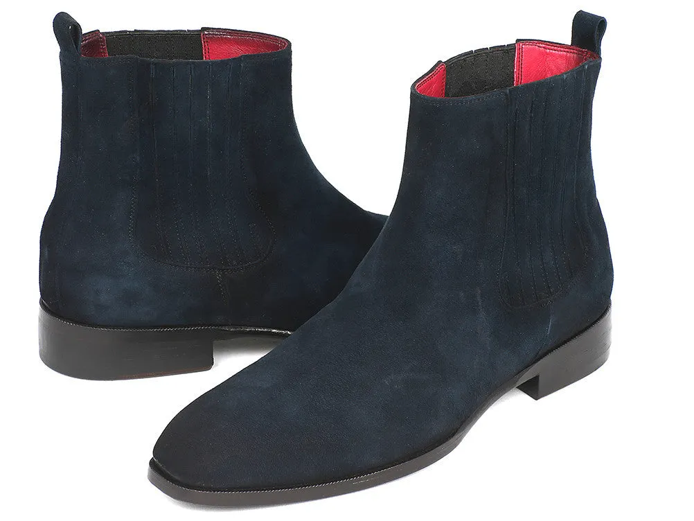 Paul Parkman Schuhe Paul Parkman Herren Chelsea Boots aus Wildleder in Marineblau