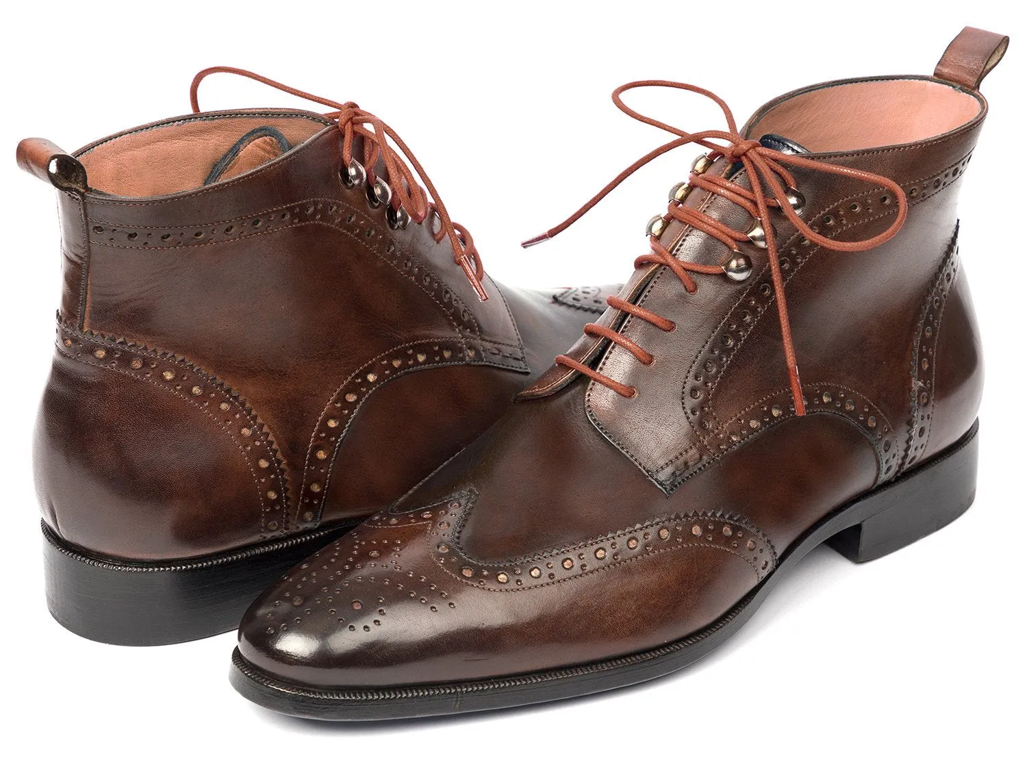 Paul Parkman Schuhe Paul Parkman Herren Wingtip Knöchelstiefel in Braun
