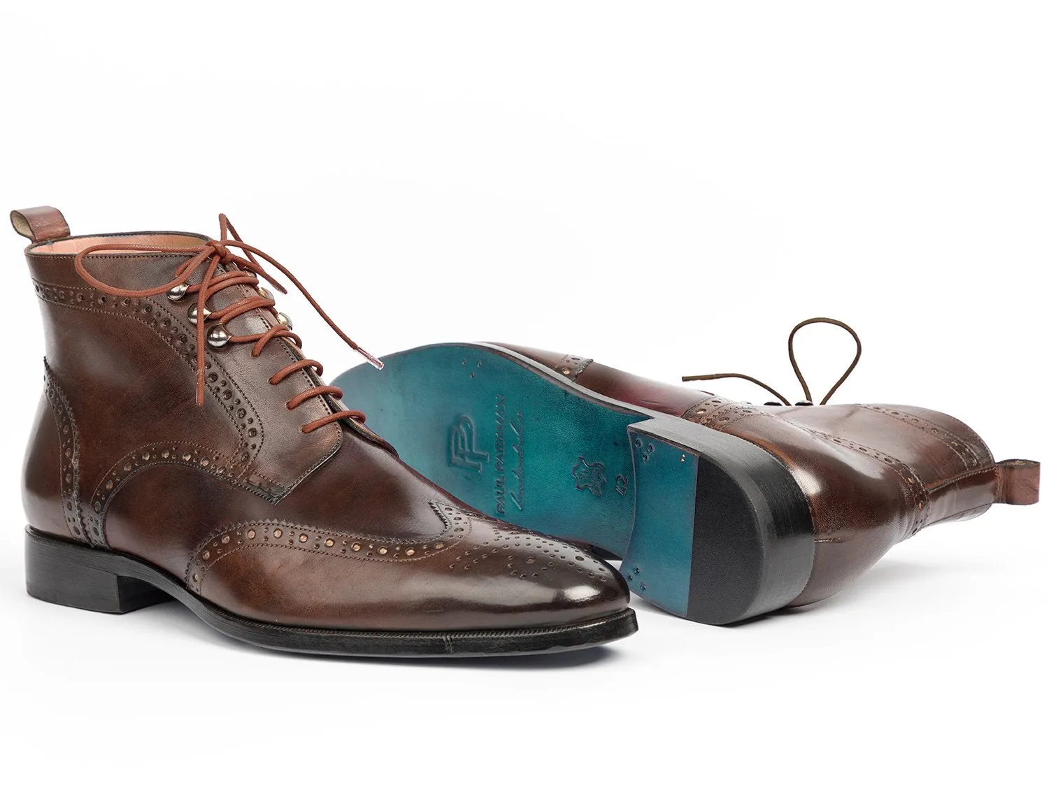 Paul Parkman Schuhe Paul Parkman Herren Wingtip Knöchelstiefel in Braun