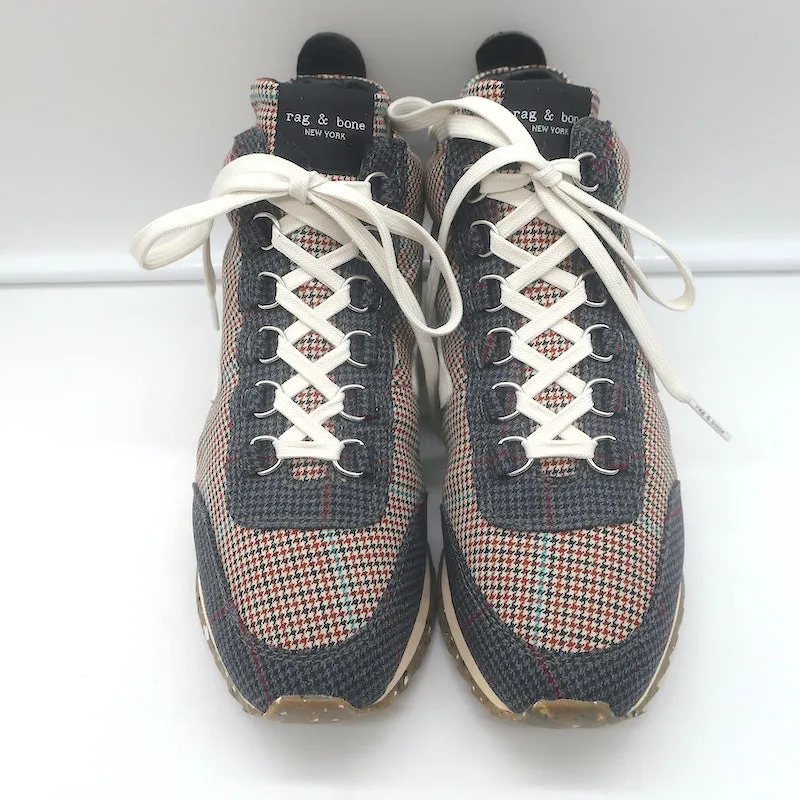 Rag & Bone Retro Hiker Hahnentritt-Sneakers Grau/Braun Größe 38 NEU