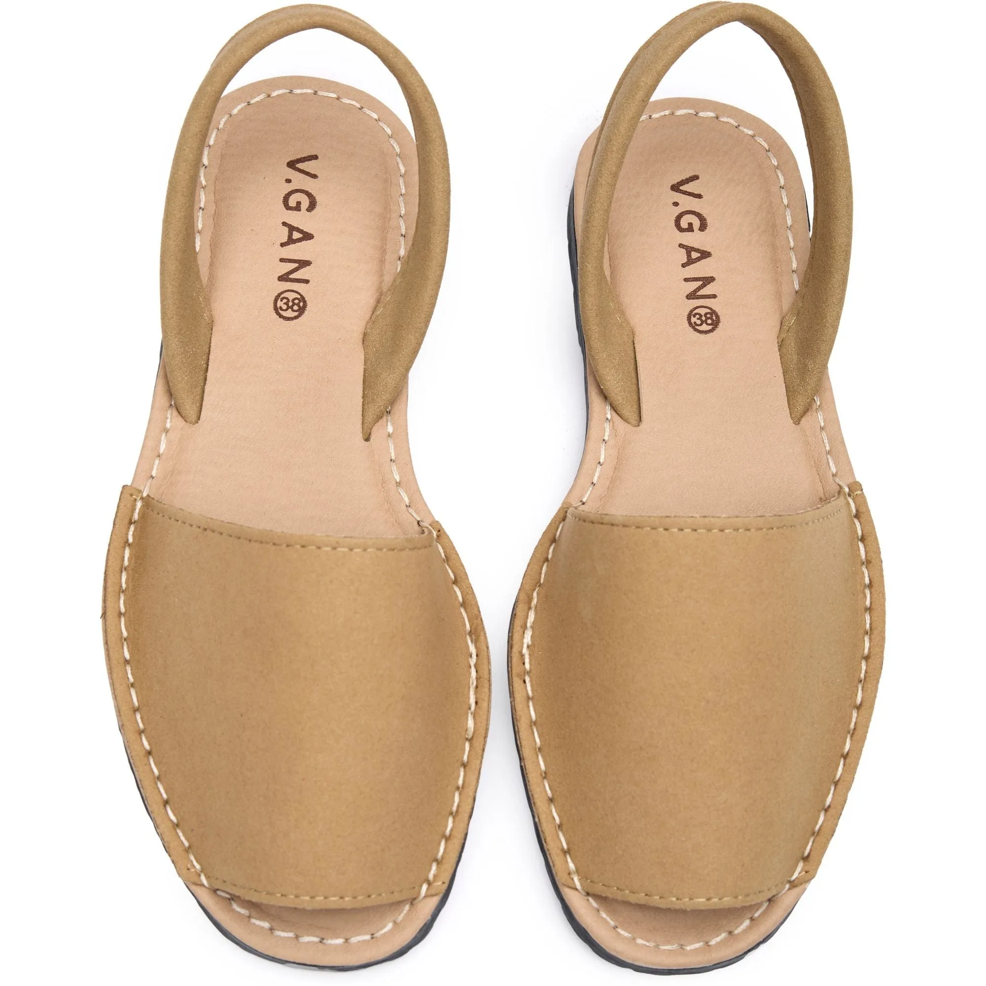 Rambu Damen Vegan Wildleder Menorca Sandalen | Taupe