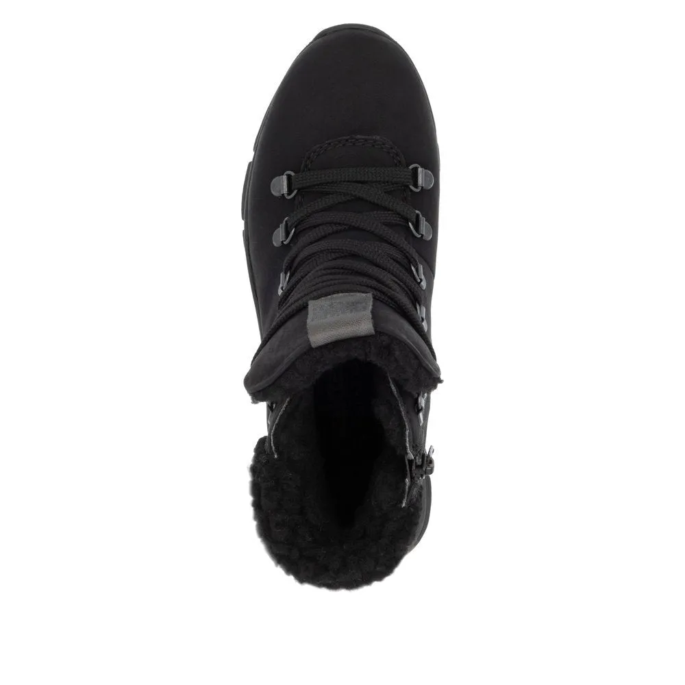 Rieker Schuhe 48034-00 Schwarz Knöchel Schnür-/Reißverschluss RTex