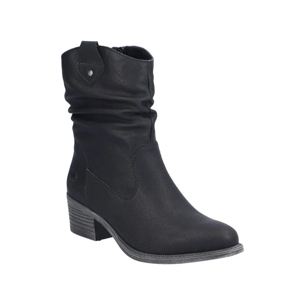 Rieker Schuhe 73170-00 Knöchelhoch Absatz Schwarz